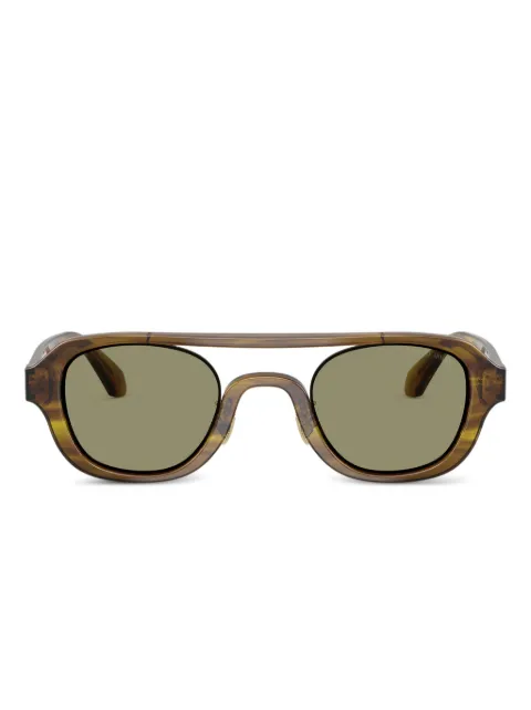 Giorgio Armani geometric-frame sunglasses Brown 0AR8247