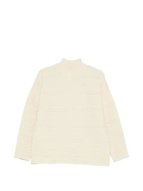 Pleats Please Issey Miyake pleated sweater Yellow PP58KK862