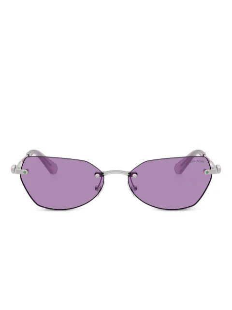 Swarovski Eyewear crystal-embellished rimless sunglasses Silver SK7038