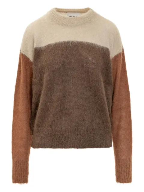 MARANT ÉTOILE colour-block long-sleeves sweater Brown PU0739FAC3L09E