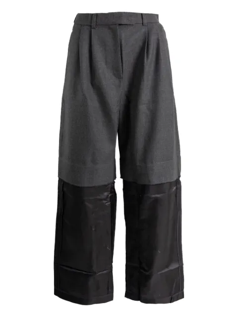 Vaquera pleated-front panelled trousers Grey VAQ10P005