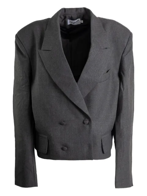 Vaquera double-breasted cropped jacket Grey VAQ10J008