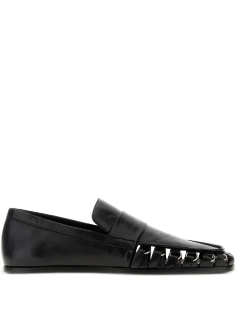 Jil Sander Nikki chain-trimmed leather loafers Black J15WR0026P4835