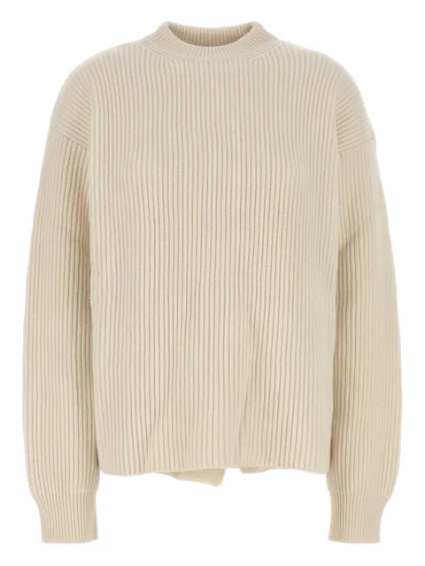 Jil Sander ribbed wool sweater Neutrals J02GP0223J14737