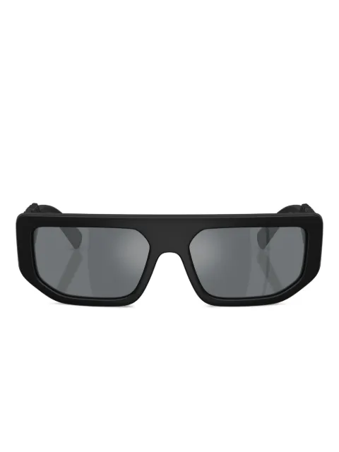 Dolce & Gabbana Eyewear DG6203 embossed rectangle-frame sunglasses Black DG6203