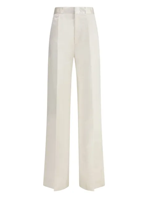 SA SU PHI satin-finish pants White W25314