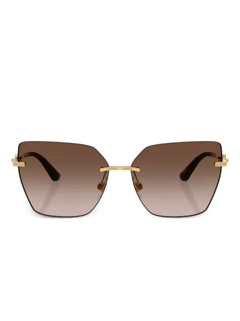 Dolce & Gabbana Eyewear browline rimless sunglasses Gold DG23210213