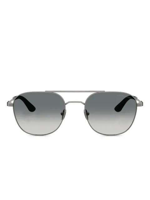 Giorgio Armani pilot-frame double-bridge sunglasses Grey AR6178300371