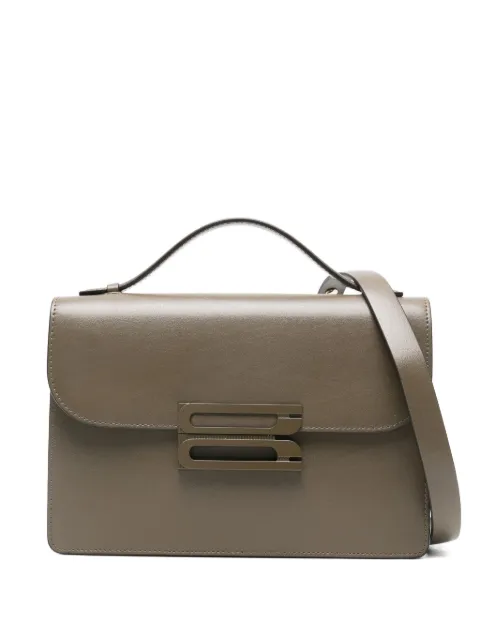 Victoria Beckham top-handle leather shoulder bag Green BB325AAC006640ADARKKHAKI