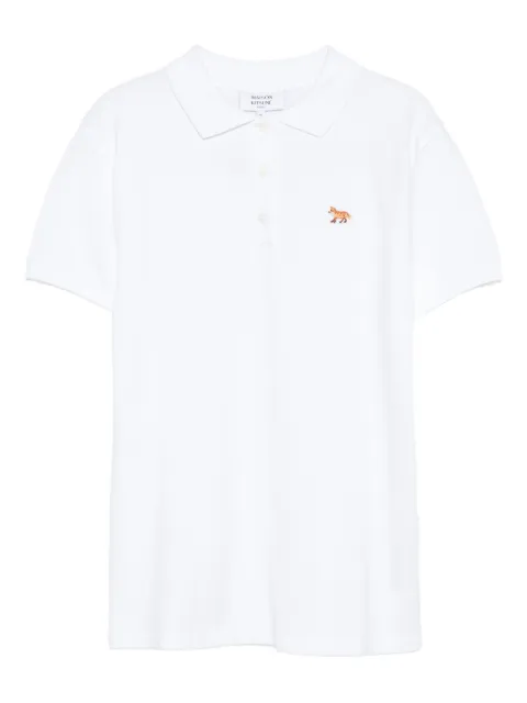 Maison Kitsuné fox-embroidered polo shirt White OW00207KP0001