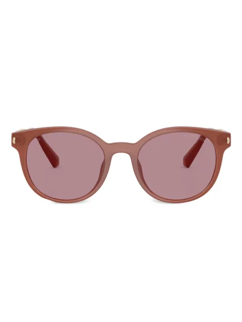 Michael Kors logo-plaque round sunglasses Red MK2264U