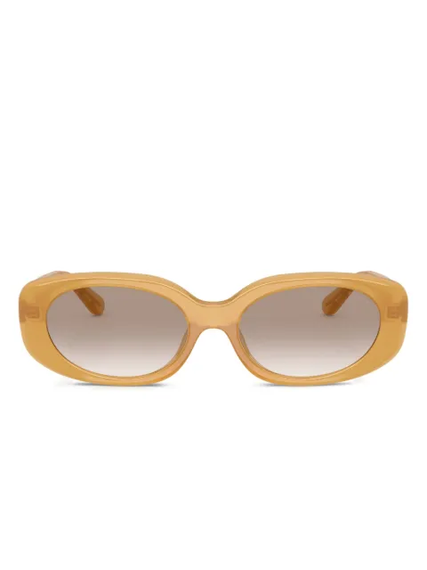 Coach oval-frame logo sunglasses Brown HC8443D591313