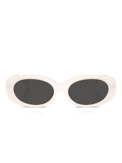 Coach oval-frame sunglasses White HC8443D579087