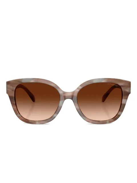 Coach marble-effect sunglasses Brown HC8438U590174