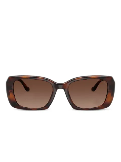 Coach Maxi Sculpted C logo-plaque rectangle-frame sunglasses Green HC8435U5120T5