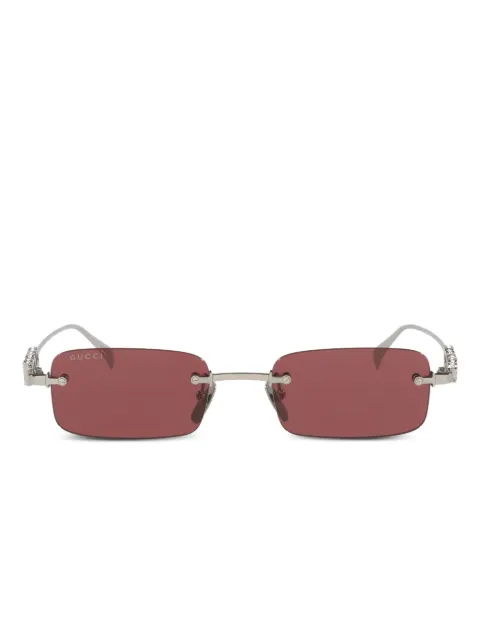 Gucci Eyewear logo-detail rimless sunglasses Silver GC0023684100U1