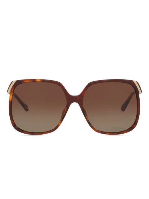 Chloé Eyewear tortoiseshell square-frame sunglasses Brown 6N0005604402D4