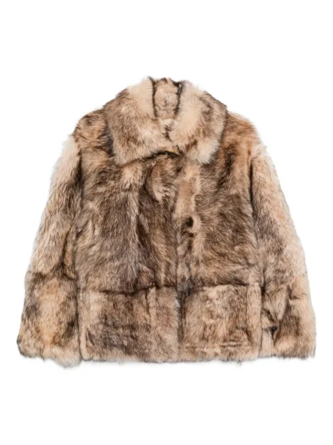 P.A.R.O.S.H. fur leather jacket Brown MARYD470080
