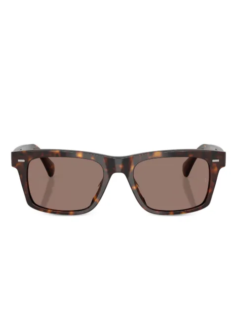 Oliver Peoples tortoiseshell rectangle-frame sunglasses Brown OV5596SU100953