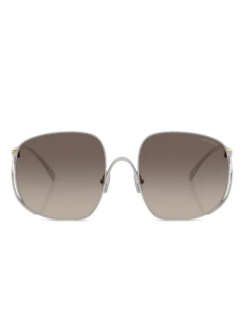 Miu Miu Eyewear geometric sunglasses Silver SMUA571BC30S
