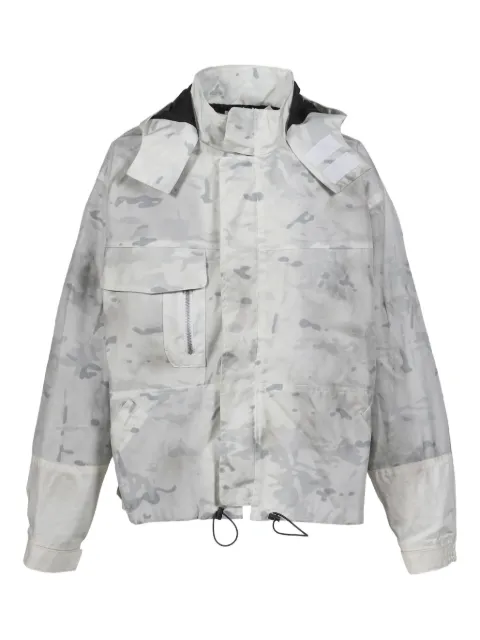 ALEXANDER DIGENOVA camouflage-print drawstring jacket White PARKADIRTYSNOWCAMO