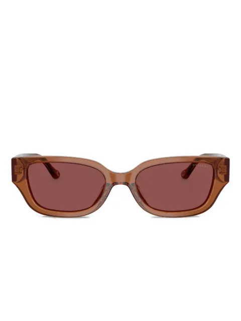 Coach logo-plaque square sunglasses Brown HC8439U581175