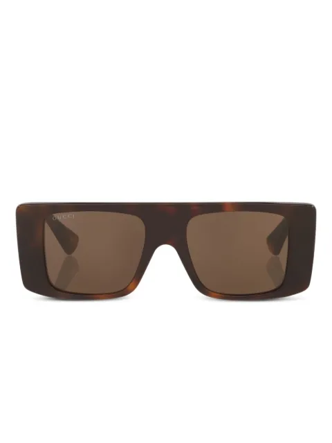 Gucci Eyewear rectangular-frame logo-detail sunglasses Green GC0024324402D1