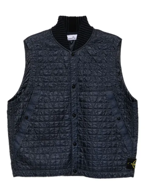 Stone Island logo-patch gilet Blue K2S15G100005S0186