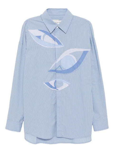 Feng Chen Wang patchwork shirt Blue FUF20SR07B