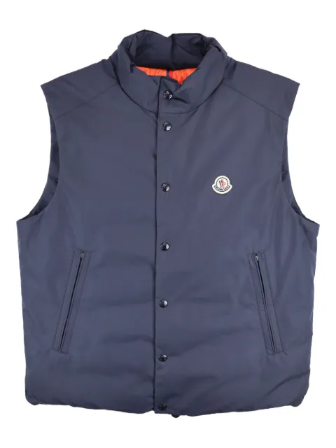 Moncler Pilat quilted stud-fastening gilet Blue K20911A0000559876