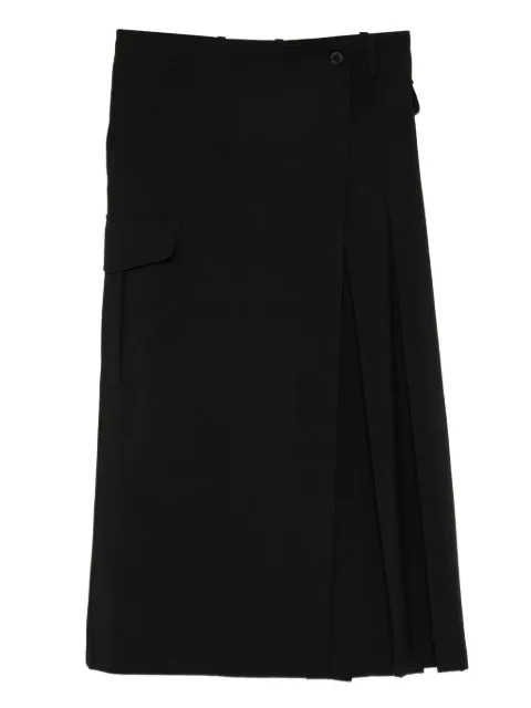 P.A.R.O.S.H. pleat-detail skirt Grey D621165LUWOOL