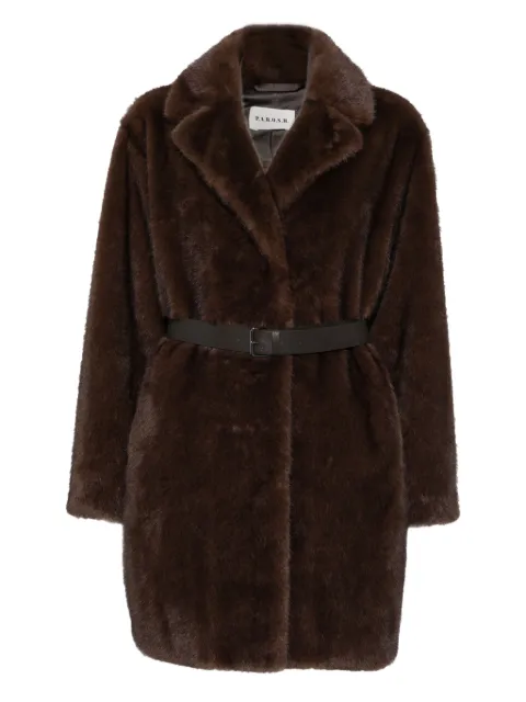 P.A.R.O.S.H. belted lapel coat Brown D431730PULSE