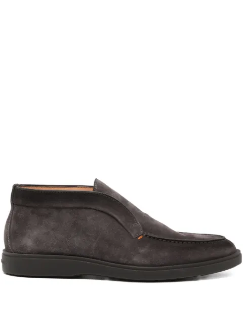 Santoni tumbled leather boots Grey DRAGONBGEXG76
