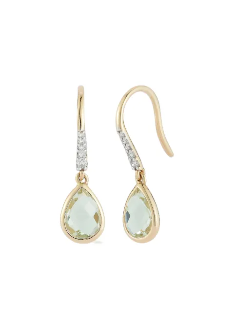 Mateo green amethyst and diamond earrings Gold BGADE02