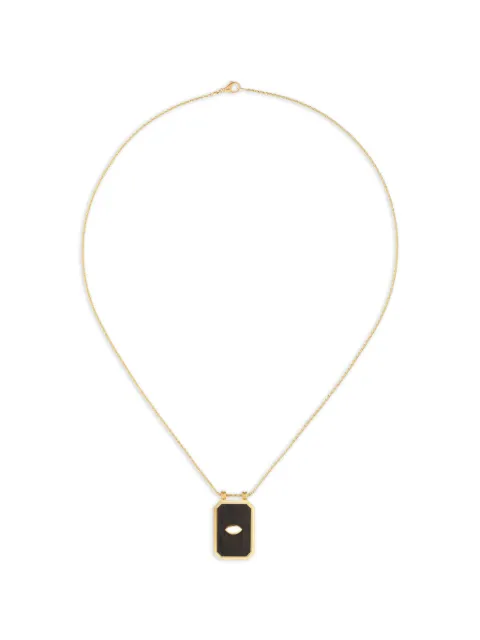 Marie Lichtenberg Eye Ebony diamond scapular necklace Gold ML01052