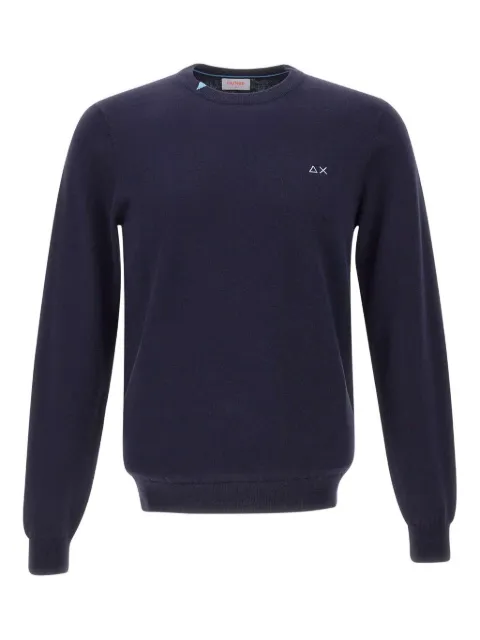 Sun68 crew-neck long-sleeve sweater Blue K4510107