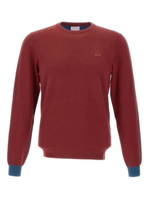 Sun68 elbow-patch ribbed-cuff sweater Red K4514335