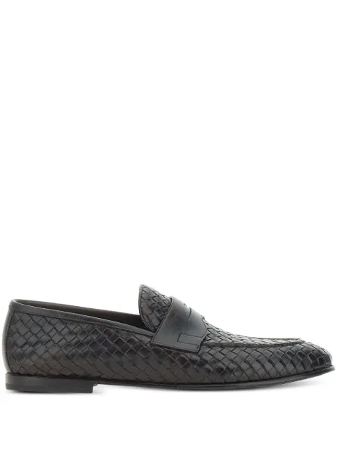 Barrett woven leather loafers Brown 231U0401346MOKA