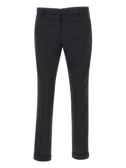DONDUP turn-up wool-blend tapered trousers Black UP235WS0114002999