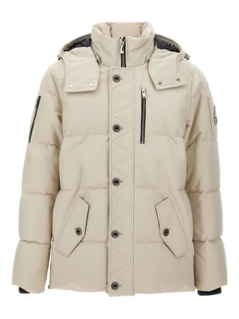 Moose Knuckles removable-hood quilted coat Neutrals M35MJ128S1723