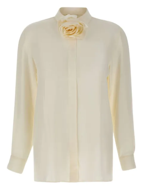 Marella rose-embellished shirt Neutrals 2523116071200007