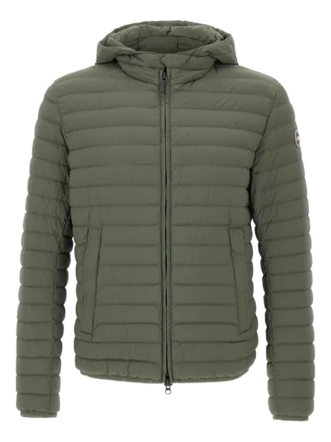 Colmar hooded horizontal-quilted down jacket Green 12454ZP498