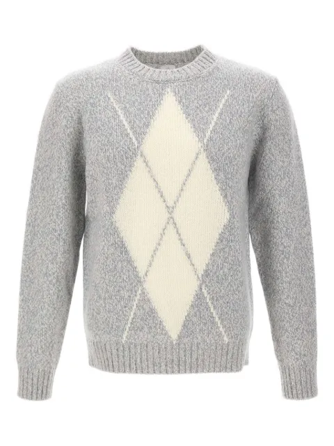 Eleventy geometric-pattern wool sweater Grey L76MAGL91MAG0L0340800
