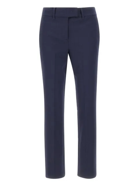 Marella front-crease welt-pockets trousers Blue 2523136101200004