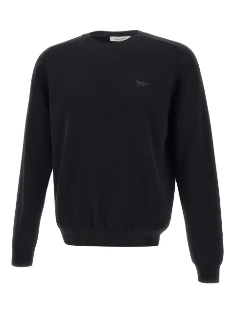 Maison Kitsuné embroidered-fox sweater Black PM00813KT1168P199
