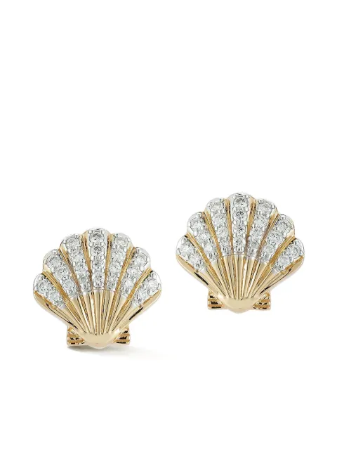 Mateo diamond venus earrings Gold 14KTDIAMONDVENUSSHELLSTUDS