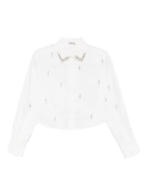 SIMKHAI Renata embellished button-down shirt White 6252143T