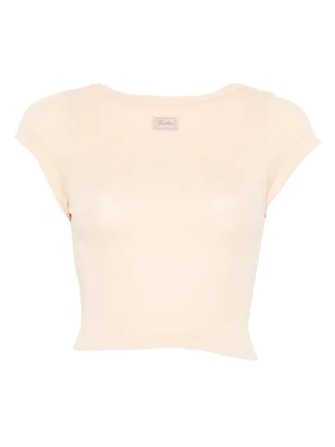 Jean Paul Gaultier ribbed short-sleeved T-shirt Neutrals 2601WTO429J01463