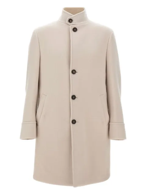 Eleventy stand-collar wool coat Neutrals L70CAPL03TES0L05102