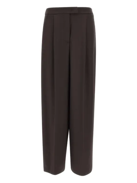 kaos pleated-detail trousers Brown RI1CO0306